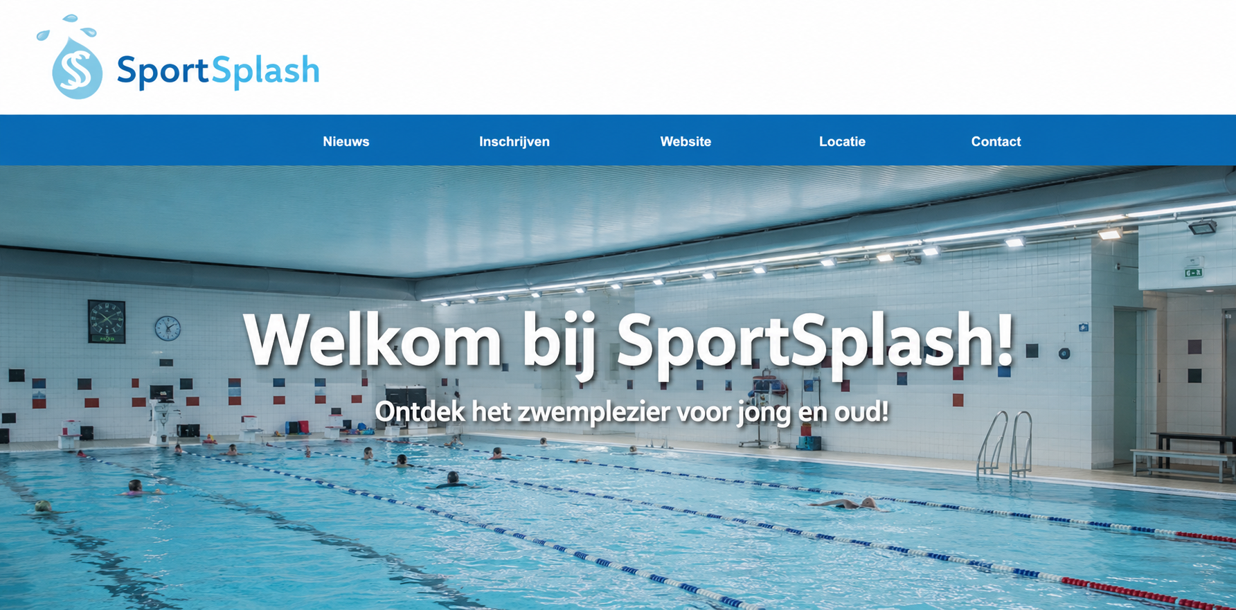Oude website van Sportsplash